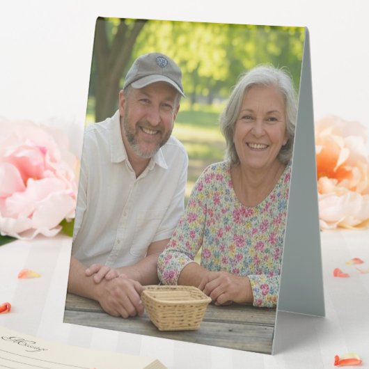 Plaque De Table Ajouter une Personnaliser photo retraitée (In SItu (Mariage))