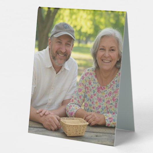 Plaque De Table Ajouter une Personnaliser photo retraitée (Verso)