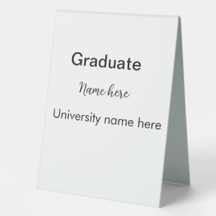Plaque De Table ajouter votre texte simple diplôme ajouter le nom