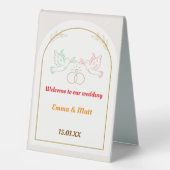 Plaque De Table Ajoutez une touche d'élégance à votre mariage. (Recto)