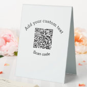 Plaque De Table Ajoutez votre texte personnalisé numériser le code (In SItu (Mariage))