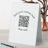 Plaque De Table Ajoutez votre texte personnalisé numériser le code (En SItu (Tableau))