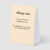 Alerte d'allergie alimentaire ajouter un nom aux a