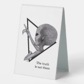 Plaque De Table Alien gris, la vérité est là (Verso)