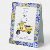 Plaque De Table Amalfi Italien Carrelage bleu Scooter Lemons Maria (Verso)