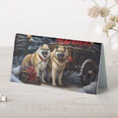 Plaque De Table American Akita Snowy Sleigh Ride Décor de Noël (En SItu (Tableau))