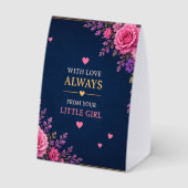 PLAQUE DE TABLE AMOUR POUR PAPA DE SES FILLES (Verso)