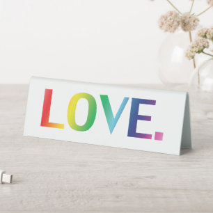 Plaque De Table Amour, pride lgbt lgbtq gay queer couleurs arc-en-