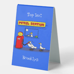 Plaque De Table Amusant goéland de mer petrel caricature humour