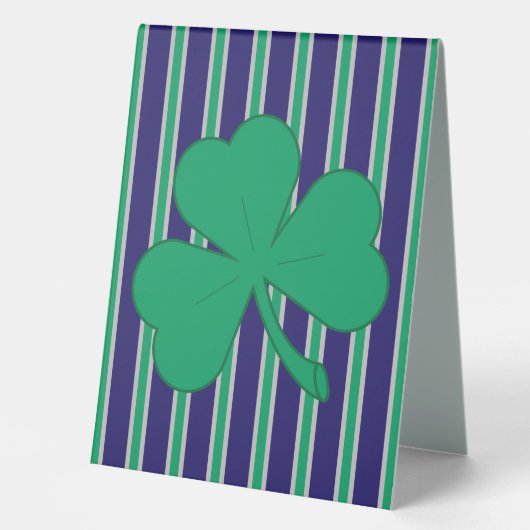 Plaque De Table Amusants et Shamrocks fantaisistes (Recto)