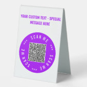 Plaque De Table Analyse du code QR et signature de la tente de tab (Recto)