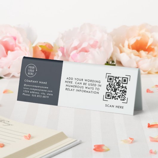 Plaque De Table Analyse du code QR | Logo professionnel sans conta (In SItu (Mariage))
