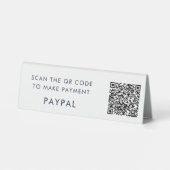 Plaque De Table Analyse du code QR pour payer l'entreprise de retr (Verso)