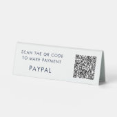 Plaque De Table Analyse du code QR pour payer l'entreprise de retr (Recto)