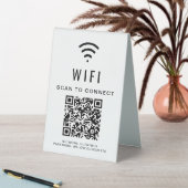 Plaque De Table Analyse du code QR Wifi pour se connecter (En SItu (Tableau))
