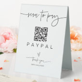 Plaque De Table Analyser le code QR de paye Signer la barre de Mar (In SItu (Mariage))