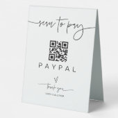 Plaque De Table Analyser le code QR de paye Signer la barre de Mar (Verso)