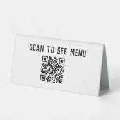 Plaque De Table analyser le code QR du menu (Recto)