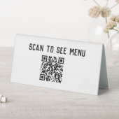 Plaque De Table analyser le code QR du menu (En SItu (Tableau))