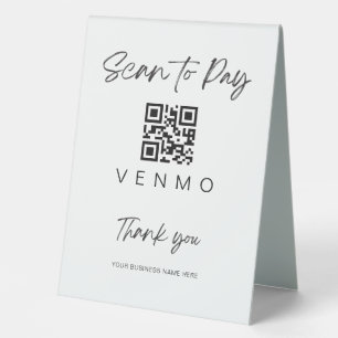 Plaque De Table Analyser le code QR du paiement - Mariage de la ba