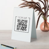 Plaque De Table Analyser le code QR minimaliste de l'entreprise (En SItu (Tableau))