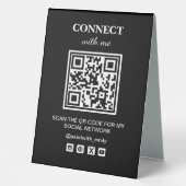 Plaque De Table Analyser Le Code QR Pour Mon Réseau Wifi Social (Recto)