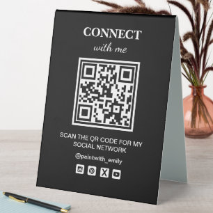 Plaque De Table Analyser Le Code QR Pour Mon Réseau Wifi Social