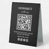 Plaque De Table Analyser Le Code QR Pour Mon Réseau Wifi Social (Verso)