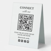 Plaque De Table Analyser Le Code QR Pour Mon Réseau Wifi Social (Recto)