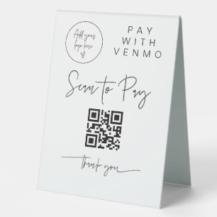 Plaque De Table Analyser le code QR Signer barre de Mariage Valet 