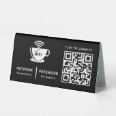 Plaque De Table Analyser le code QR Wifi pour connecter le logo de (Recto)