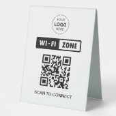 Plaque De Table Analyser le logo professionnel QR Code Wifi pour s (Recto)