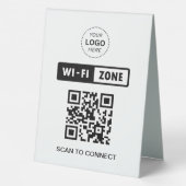Plaque De Table Analyser le logo professionnel QR Code Wifi pour s (Verso)