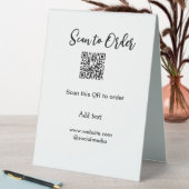 Plaque De Table Analyser pour commander analyser le code QR ajoute (En SItu (Tableau))