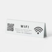 Plaque De Table Analyser pour connecter WiFi 6x2 Table Sign avec Q (Verso)