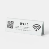 Plaque De Table Analyser pour connecter WiFi 6x2 Table Sign avec Q (Recto)
