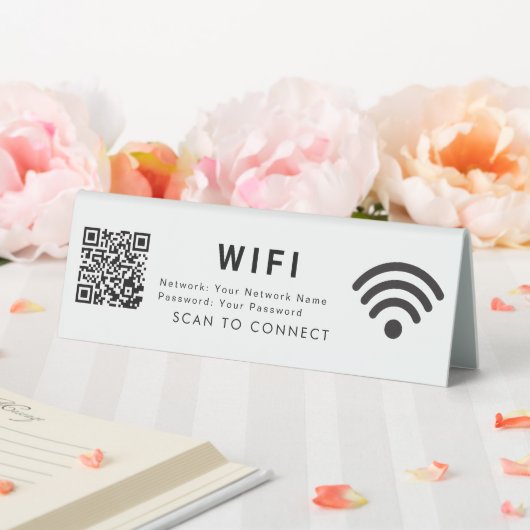 Plaque De Table Analyser pour connecter WiFi 6x2 Table Sign avec Q (In SItu (Mariage))