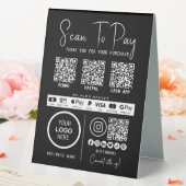 Plaque De Table Analyser Pour Payer Entreprise Qr Code Paiement Mo (In SItu (Mariage))