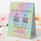 Plaque De Table Analyser pour payer le code QR de Zelle Venmo (In SItu (Mariage))