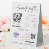 Plaque De Table Analyser pour payer QR Code de l'entreprise Signal (In SItu (Mariage))
