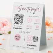 Plaque De Table Analyser pour payer QR Code de l'entreprise Signal (In SItu (Mariage))