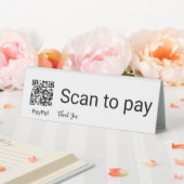 Plaque De Table Analyser pour payer QR Code Paiement App Merci Bus (In SItu (Mariage))