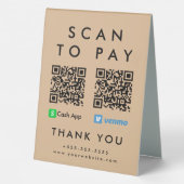 Plaque De Table Analyser professionnel pour payer Venmo Cash App Q (Verso)