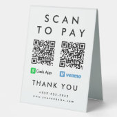 Plaque De Table Analyser professionnel pour payer Venmo Cash App Q (Recto)