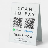 Plaque De Table Analyser professionnel pour payer Venmo Cash App Q (Verso)