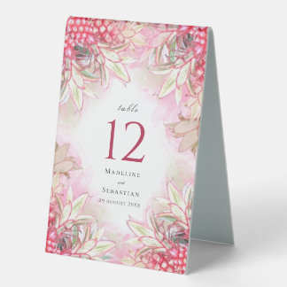 Plaque De Table Ananas rose exotique Mariage