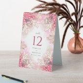 Plaque De Table Ananas rose exotique Mariage (En SItu (Tableau))