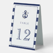 Plaque De Table Ancre marine  nautique Monogramme Mariage (Verso)