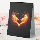 Plaque De Table Angel Fire Heart with Wings (In SItu (Mariage))