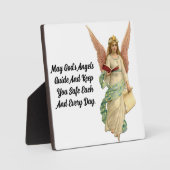 Plaque de table Angel vintage avec de l'Easel (Recto)